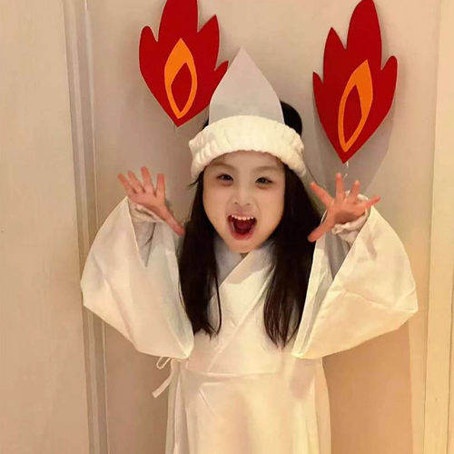 万圣节儿童服装幽灵袁湘