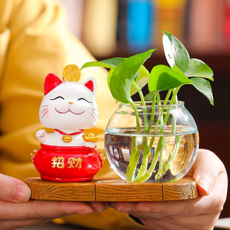 招财猫家居摆件创意客厅卧室电视柜书房办公室桌面上装饰品小摆设