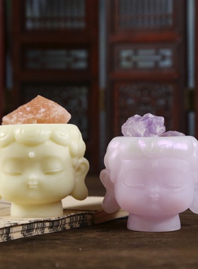 新中式守护神佛头盲盒摆件装饰品