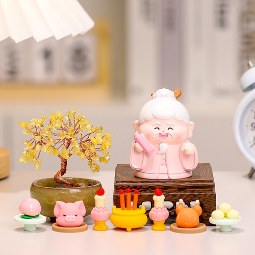 小神仙公仔摆件书房静心小摆设