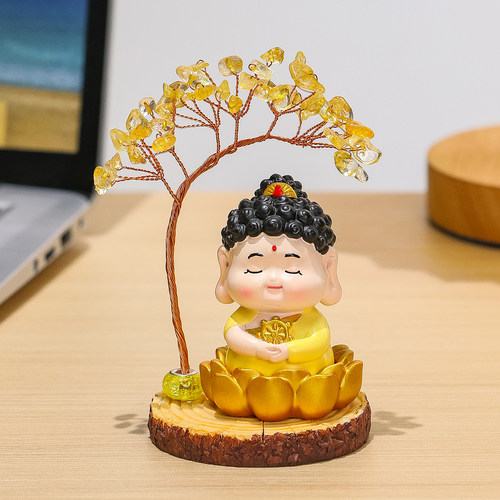本命年生肖守护神水晶树摆件