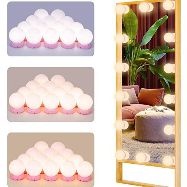 跨境化妆镜灯泡好莱坞镜子灯USB镜前补光灯串LED影楼梳妆镜前