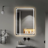 Умное индукционное сенсорное зеркало для ванной комнаты, светодиодная светодиодная лента, комнатный светильник, легкий роскошный стиль, делается под заказ