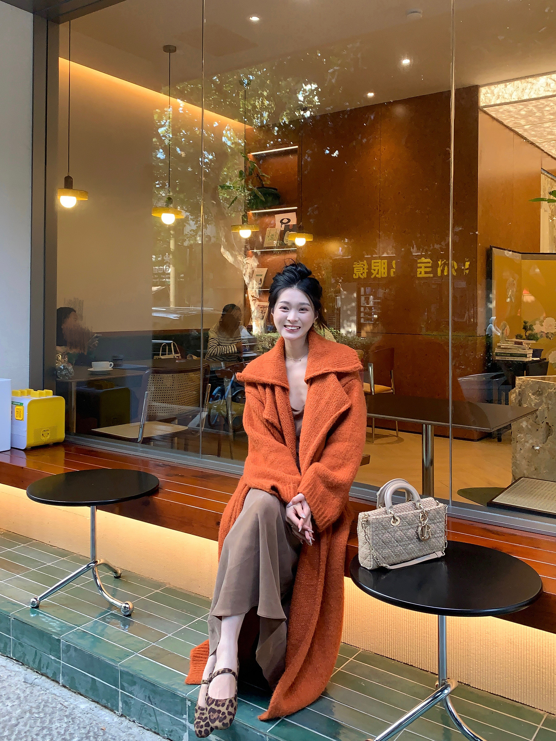 含腰带的毛衣针织大长款