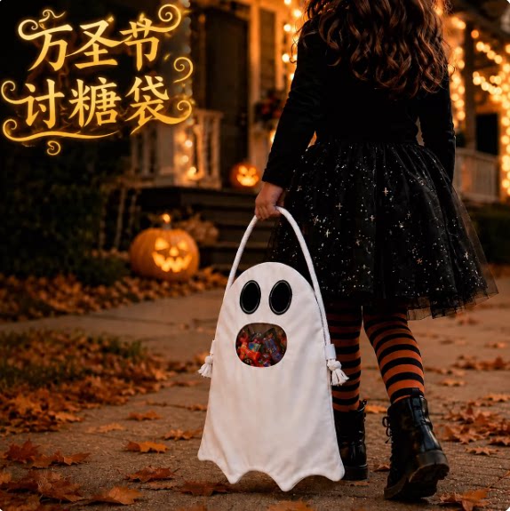 万圣节讨糖袋南瓜幽灵糖果袋halloween装饰儿童道具袋子礼物装扮