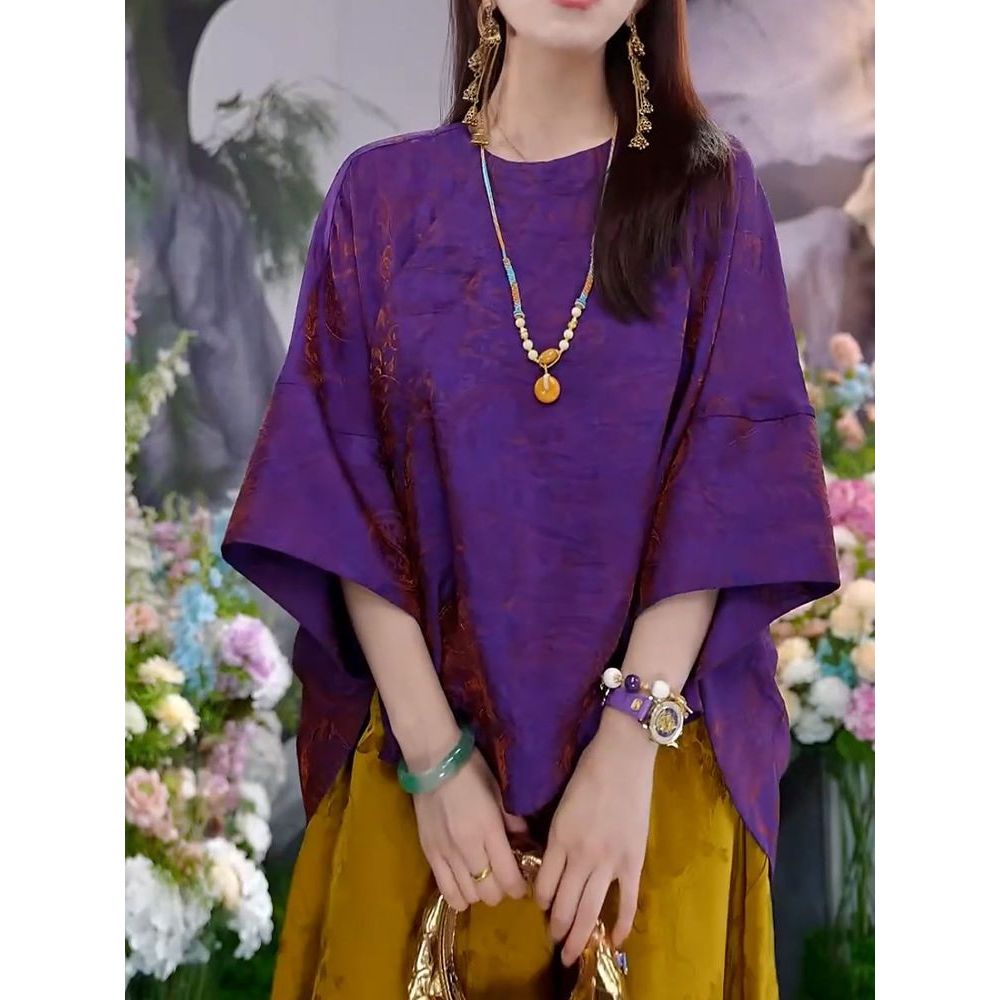 中式国风轻奢洋气宽松上衣2025夏季新款气质高级复古遮肉显瘦衬衫