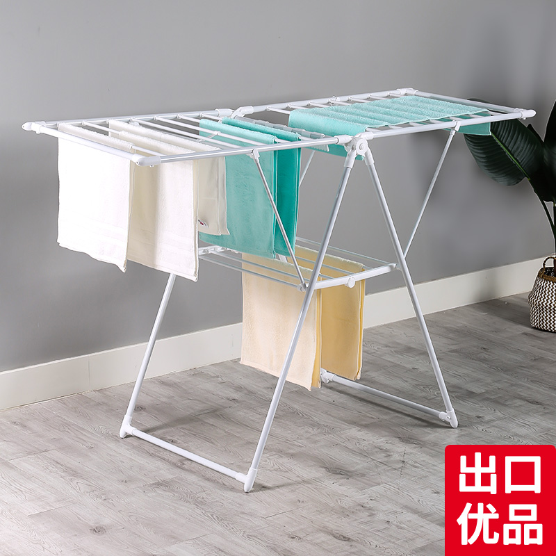 折叠翼型移动晾衣架落地不锈钢