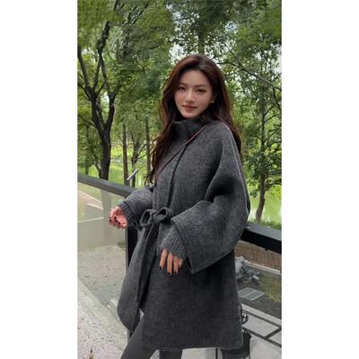 2025秋季斗篷新款立领双