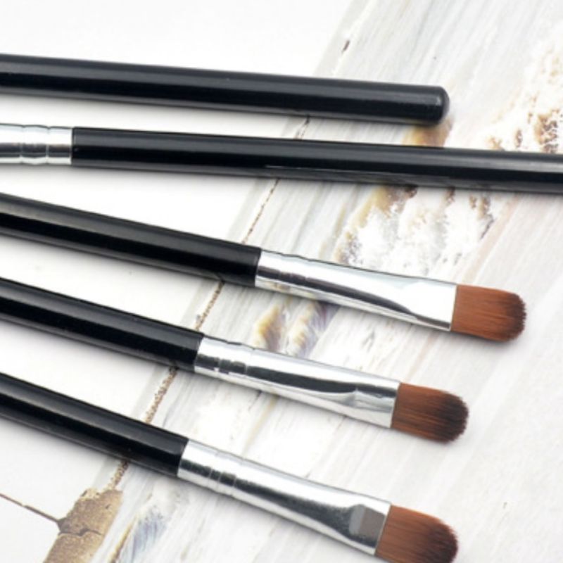 便携式眼影刷单支眼部化妆刷软毛晕染刷扁头刷一次性睫毛刷