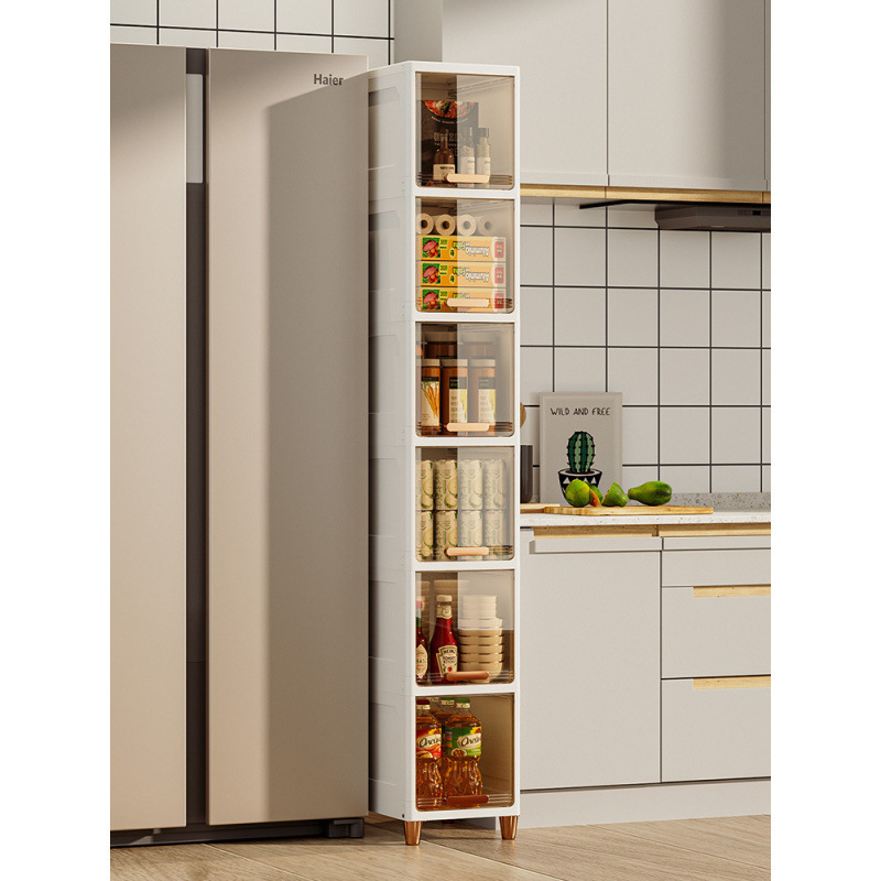 冰箱缝隙卫生间夹缝收纳柜厕所窄缝马桶边角柜零食厨房柜子储物柜