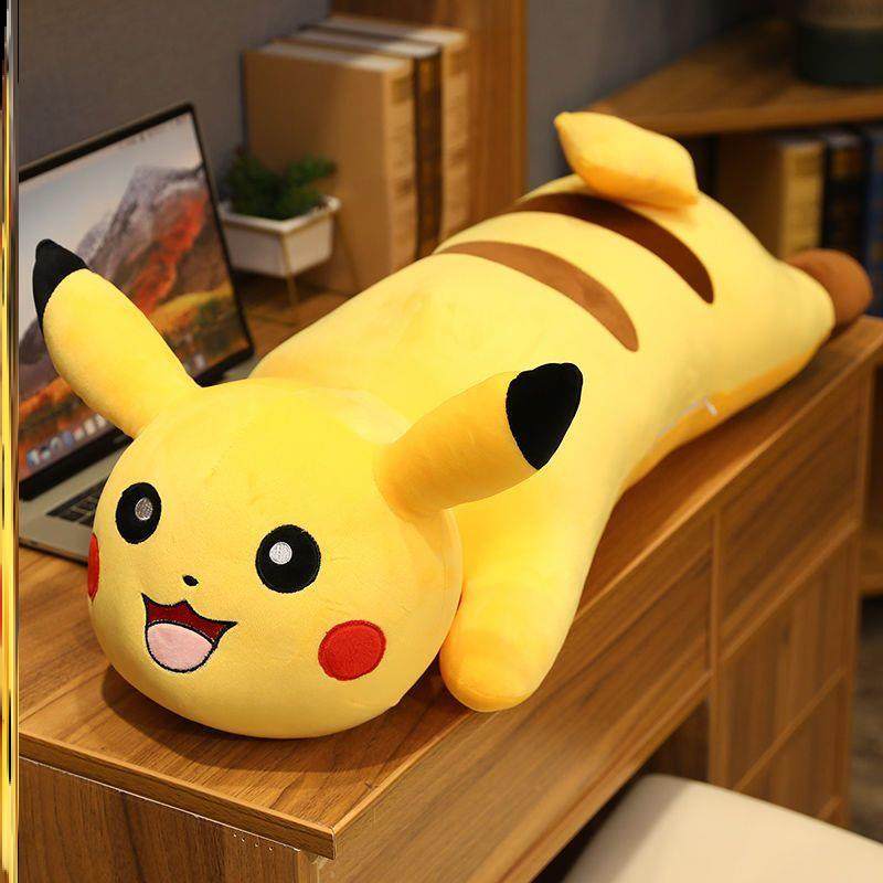 长条睡觉玩偶抱枕皮卡丘公仔毛绒玩具宝可梦玩偶布娃娃送生日礼物