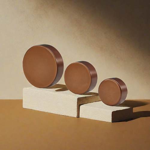 纯铜镇纸镇尺大号实心紫铜创意金属圆形压尺文房四宝书法用品定制