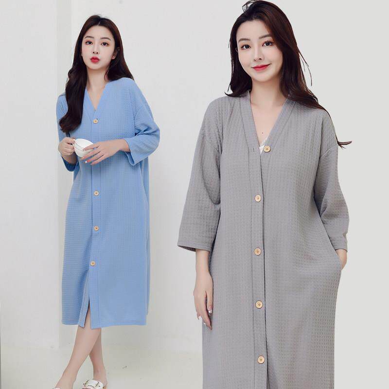 吸水浴裙男士宽松薄款大尺码浴衣懒人可裸穿浴袍女夏季连身速干