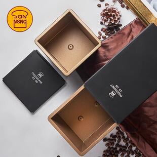 三能黑金刻度吐司盒一体成型450克250克低糖节能吐司模具烘焙烤盘