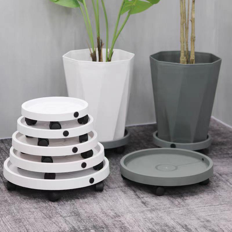花盆拖移托 托盘底座大号塑料接水盘加厚滑轮动万向轮绿植底托 托