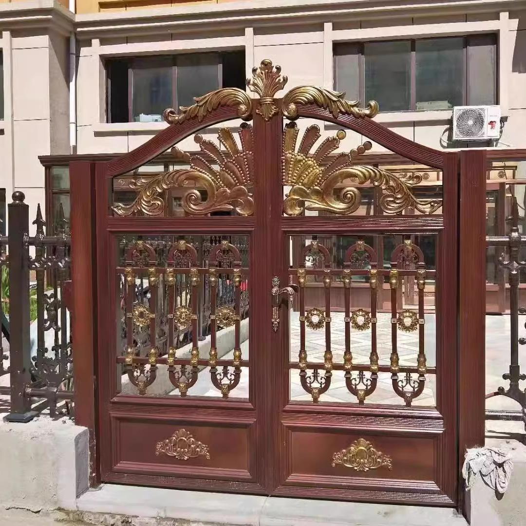 铝艺大门 庭院门 别墅门 定制门 农村小院门 小院门 小门覆古中式