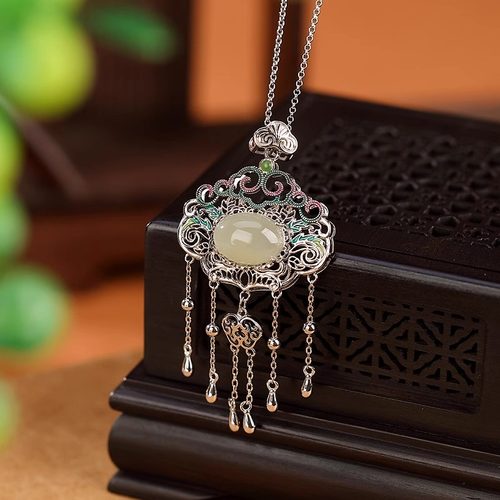 如意流苏925银复古吊坠