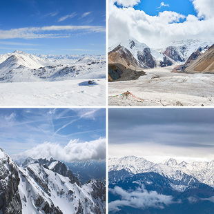 衣服氛围感室内儿童背景墙 卖鞋 雪山学地直播背景布冬季 冰川摄影背景布直播背景墙3d立体壁纸高级感加厚女装