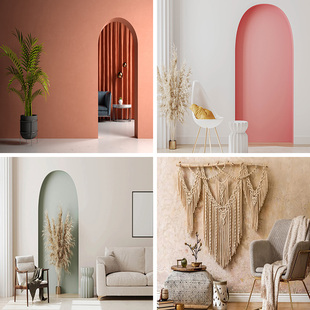 高级感拍照背景布直播间布置装饰道具摄影直播背景墙3d立体图拍照区布置高档照相暖色灯光氛围无痕卷发