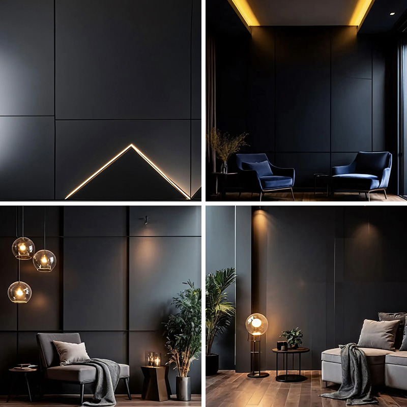 黑暗氛围感灯光客厅高级感奢华中古风暗色系直播背景布3d立体背景墙深色背景2025新款大气网红抖音快手可定制