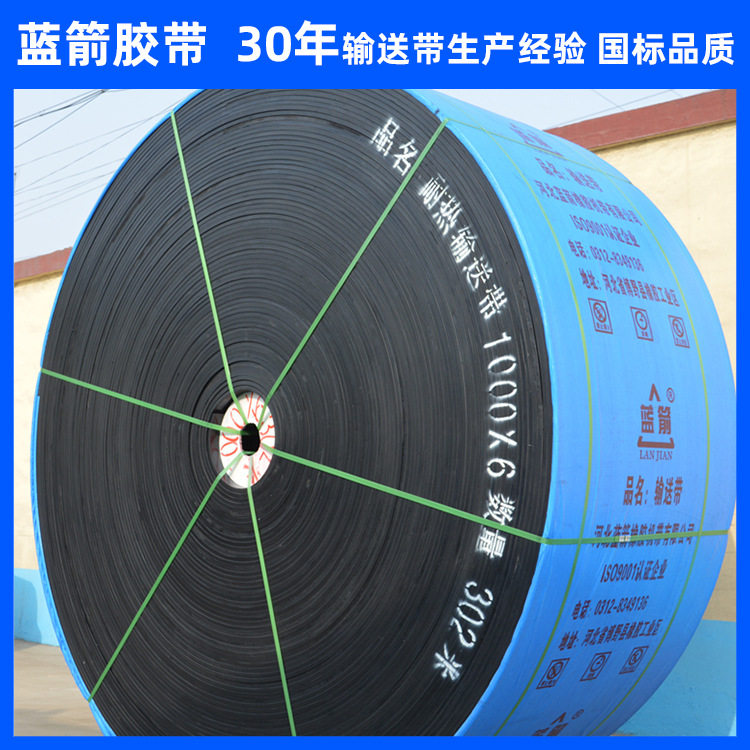 河北蓝箭水泥厂橡胶输送带 耐热尼龙NN帆布皮带 200度高温皮带