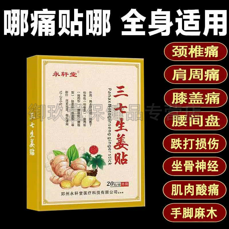 永轩堂三七生姜贴20贴/盒