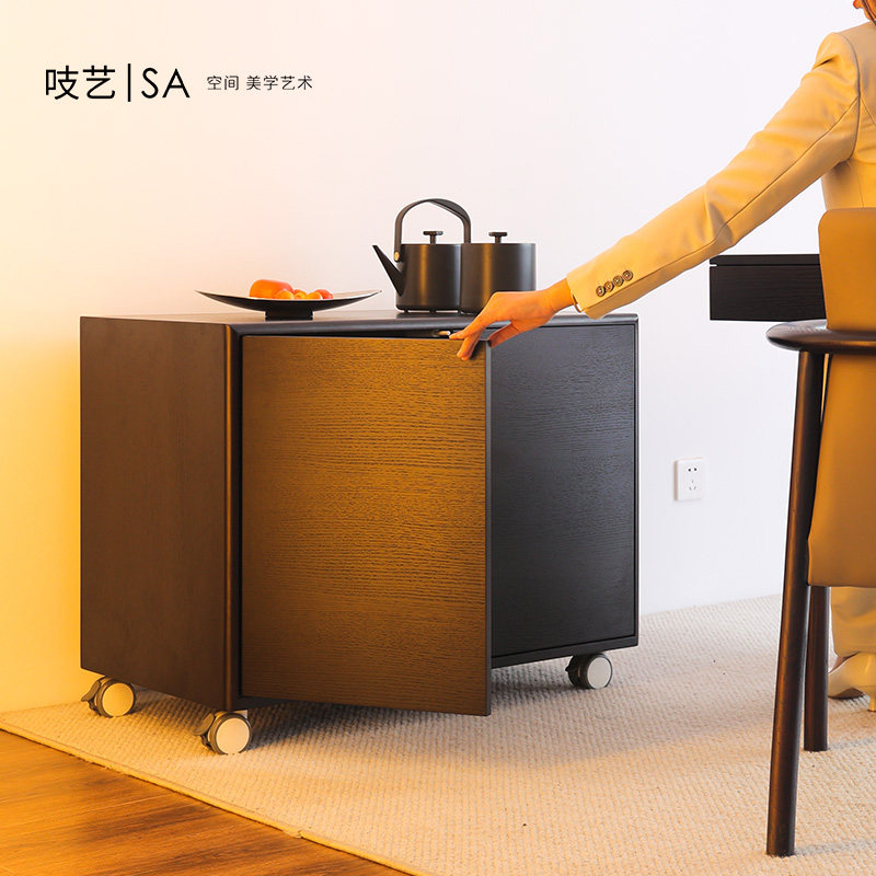 吱艺设计师家用沙发茶桌侧边柜餐边茶水柜可移动客厅收纳柜子定制,住宅家具,可移动边柜,淘宝优惠券,粉丝福利购,淘宝优惠卷