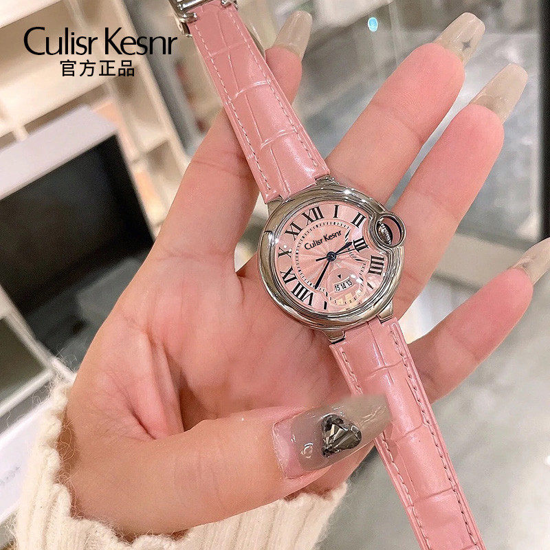 正品CulisrKesnr手表女款女士名牌轻奢小众机械十大皮带蓝针气球