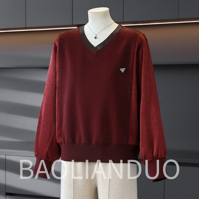 洋气妈妈春装鸡心领上衣