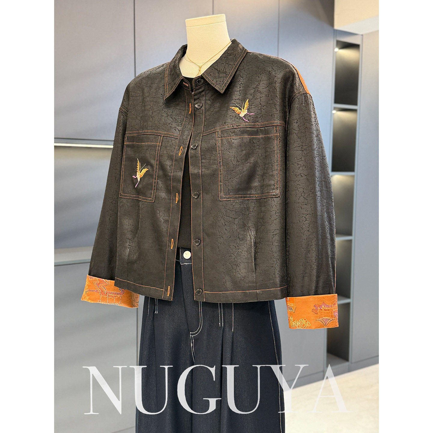 新中式国风妈妈装外套女开衫春装新款洋派上衣气质百搭中老年夹克