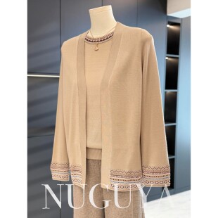 时尚休闲妈妈装针织两件套女春装新款上衣气质百搭外套中老年套装