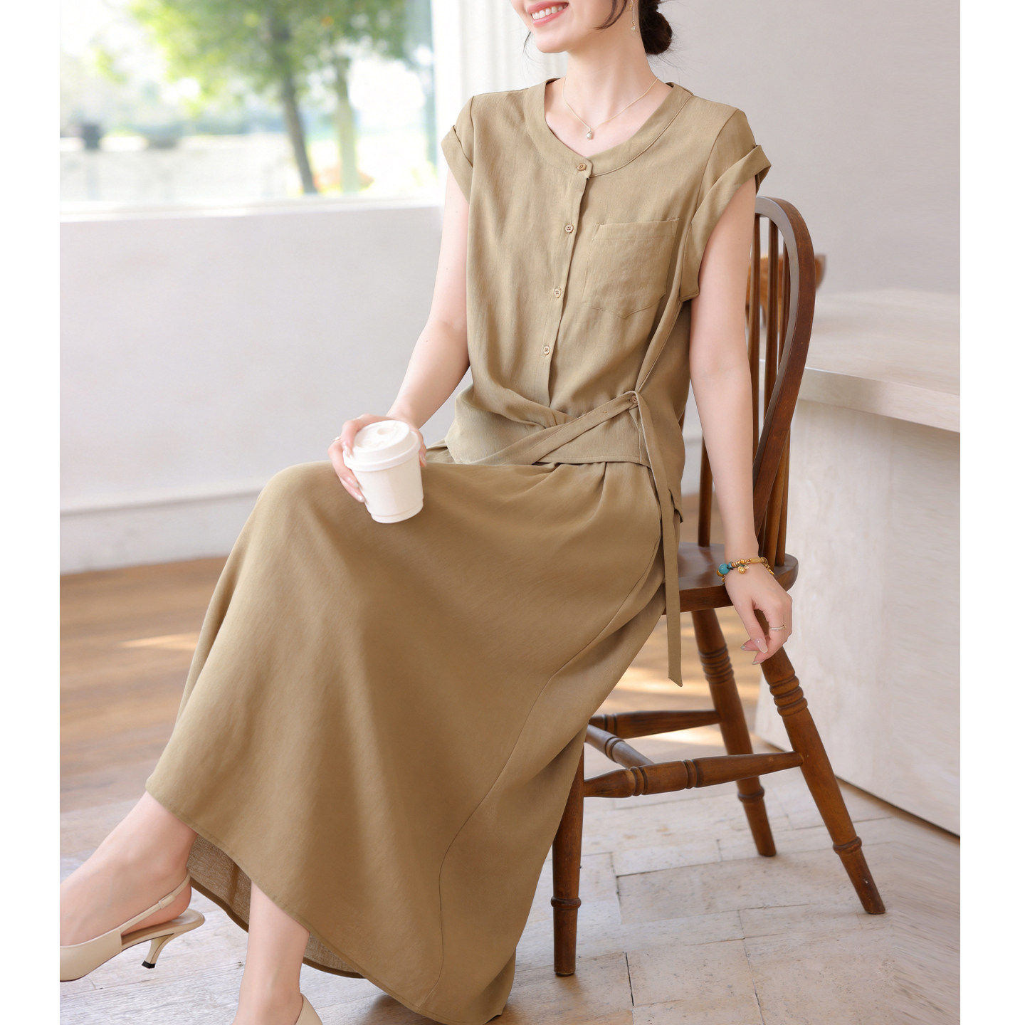 喜卉妈妈装夏装套装2026新款贵夫人品牌女装中老年女装夏季长裙子