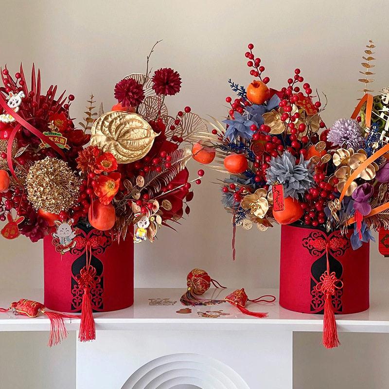 2026新年绒布福桶东方仙子抱抱桶年宵花插花桶乔迁开业装饰用品,家居饰品,福桶,淘宝优惠券,粉丝福利购,淘宝优惠卷