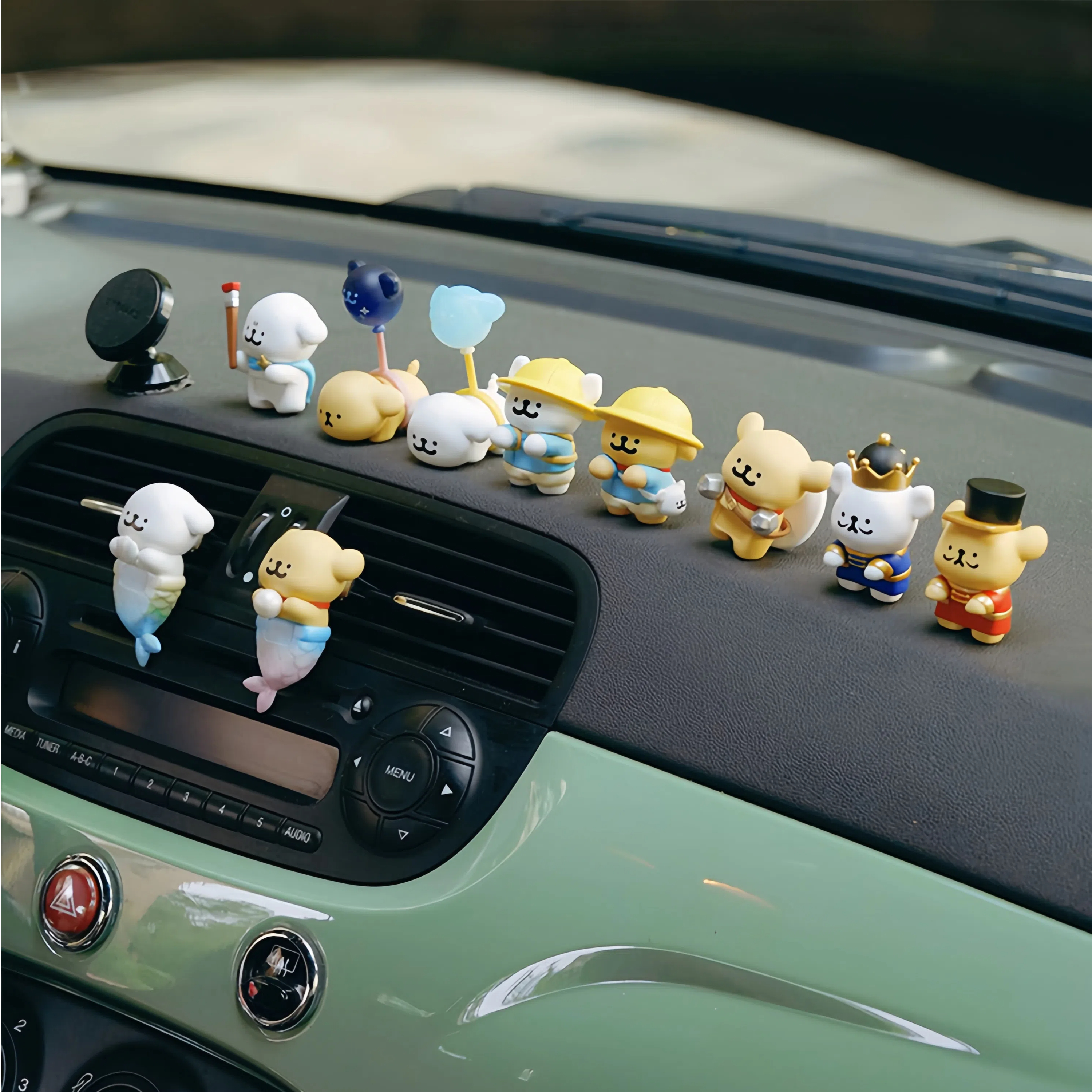 官方正版线条小狗趣趴趴车载摆件