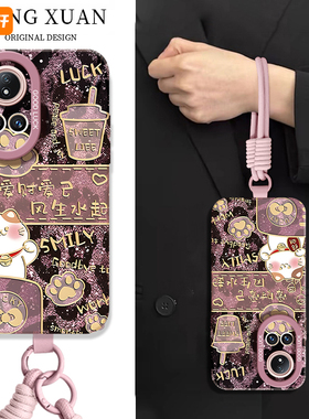 招财猫适用华为nova13手机壳nova12pro套nowa新款11活力版7se蛇年nova10新年款nove8女novo9por软12ultra