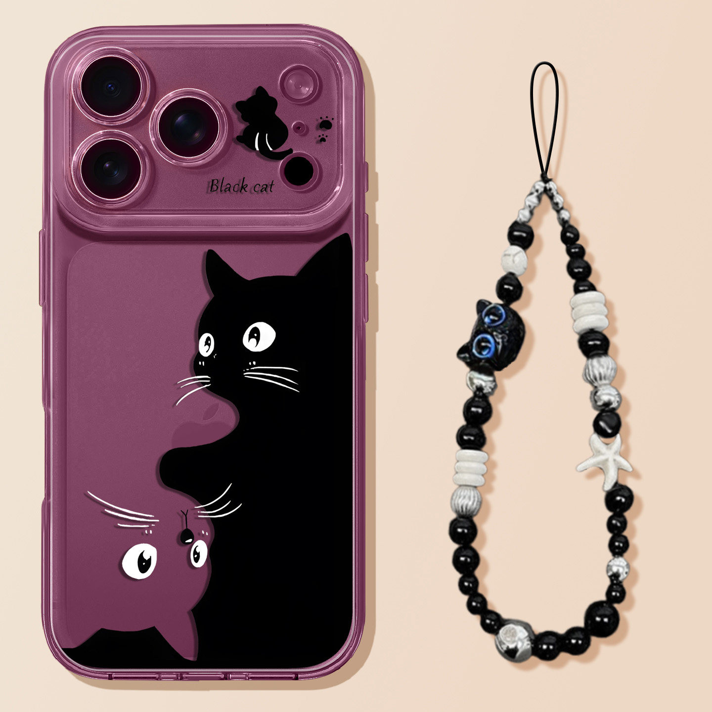 适用苹果18pro手机壳高级感iPhone18promax新款女17超好看17pro黑色猫咪16硅胶15透明14外壳13pm全包保护套