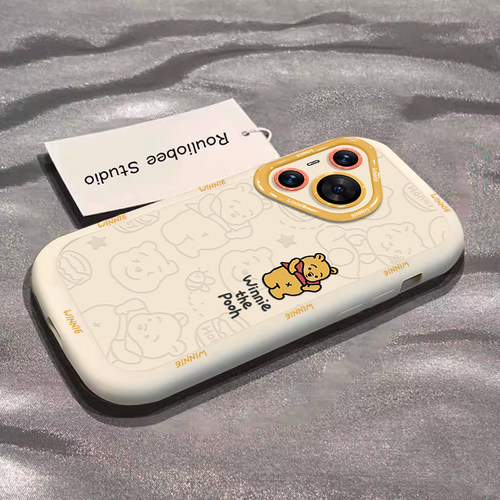 适用华为pura70手机壳液态硅胶Pura70pro系列新款ultra保护套P70pro+维尼熊por外壳pura全包镜头pure防摔pr0