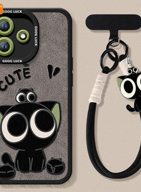 罗小黑猫适用红米note14pro手机壳note13套新款redmi硅胶12保护11se全包turbo3高级10外壳redminote9小米