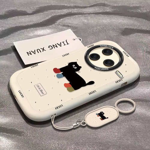 泼墨猫咪适用红米K80手机壳新款Redmi小米K80pro保护套K70E系列RedmiK70至尊版K80外壳液态硅胶Ultra全包防摔