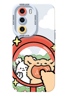 哈哈镜小狗适用oppoReno12手机壳Reno12pro新款硅胶rone保护套0pp0防摔opopreno新品opp0pp0pporeno12 系列