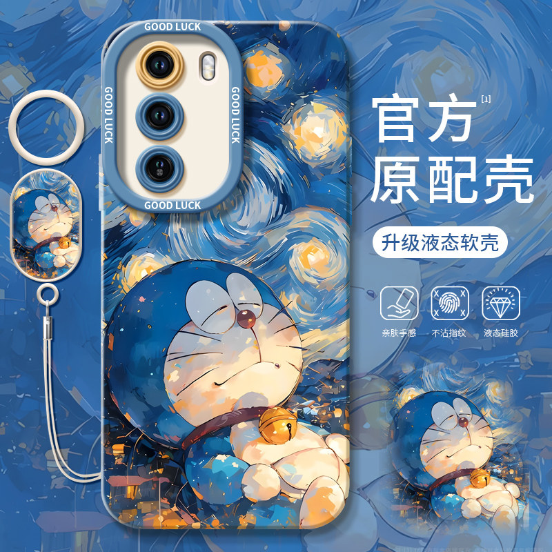 哆啦a梦适用opporeno12手机壳reno12pro新款oppo硅胶rone保护套0pp0防