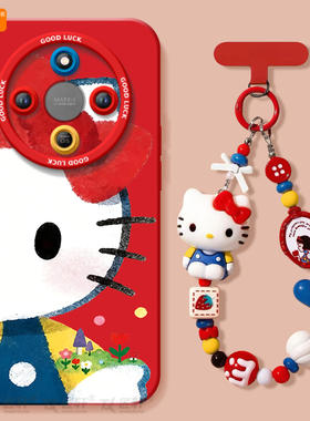 红色猫咪适用荣耀X70手机壳X60竞速版X50pro套x5o叉x30液态硅胶保护honor华为全包x20se新款x40镜头i