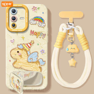 油画小马适用vivoS12手机壳S12pro的保护套新款vivo全包马年vivi硅胶s12por软壳高级感s12e外壳后壳女式曲屏