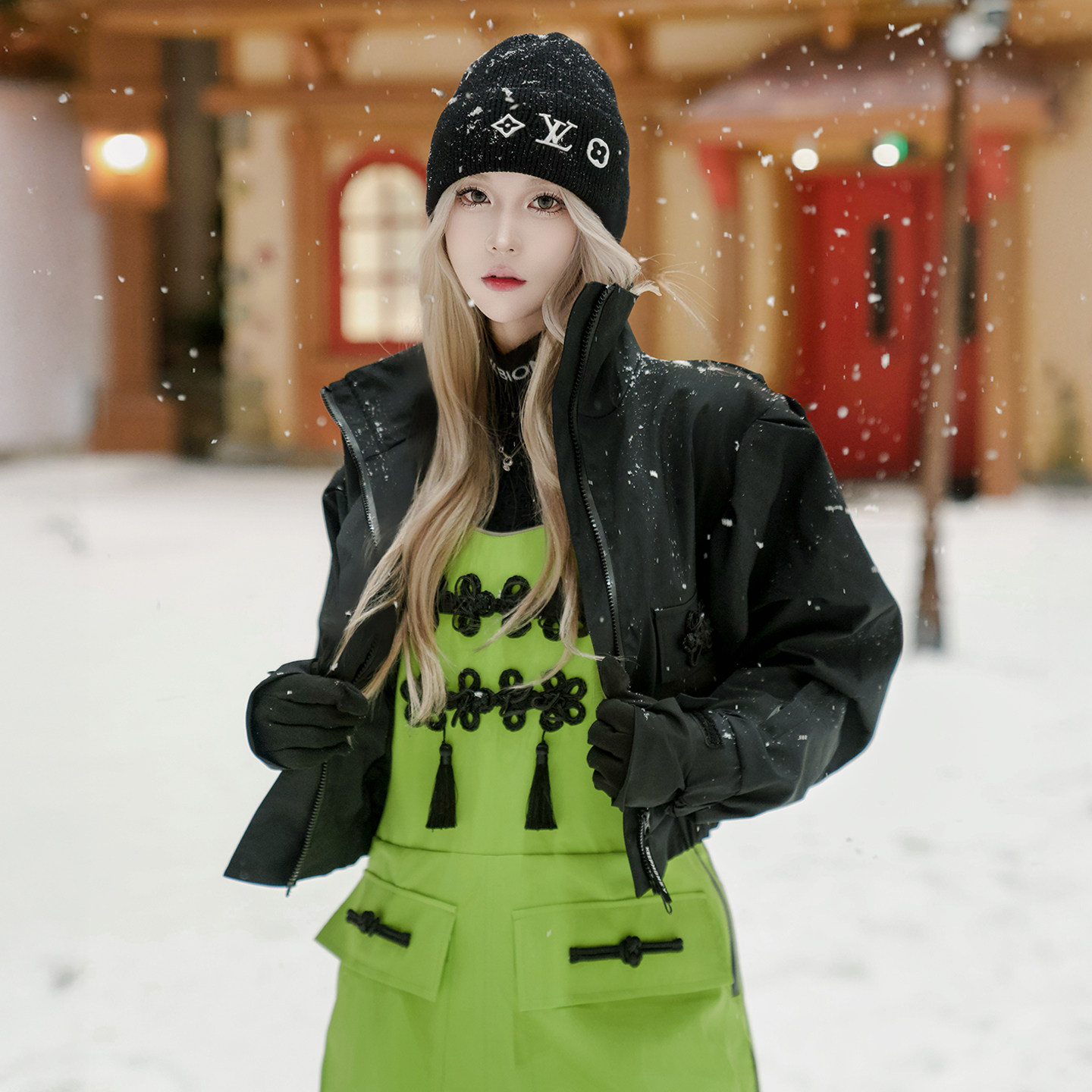 KM在逃公主专业滑雪服单双板