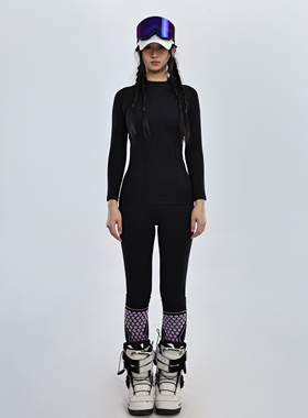 KeepMoney专业滑雪速干衣保暖内衣紧身纯色户外打底压缩排汗女