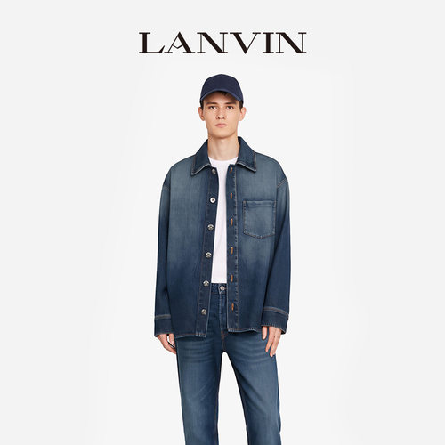 LANVIN浪凡男士复古牛仔衬衫