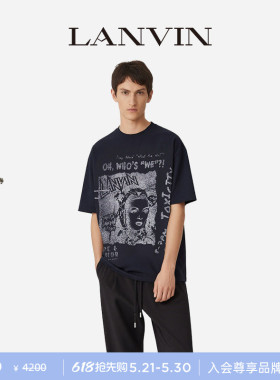 【618提前购】LANVIN LAB x FUTURE男女同款LOGO印花T恤宽松短袖