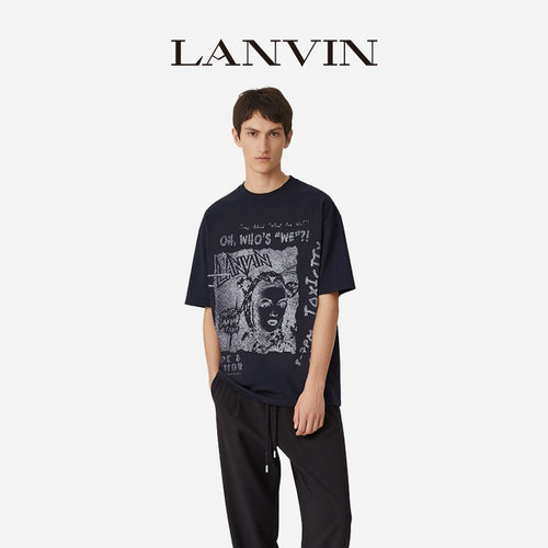 LANVIN浪凡情侣款印花T恤
