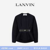 毛呢外套 女士春优雅通勤收腰绵羊毛西装 新年甄选 LANVIN浪凡