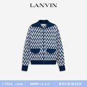 新年甄选 Z字编织 LANVIN浪凡 男士 CURB 拉链针织衫 外套